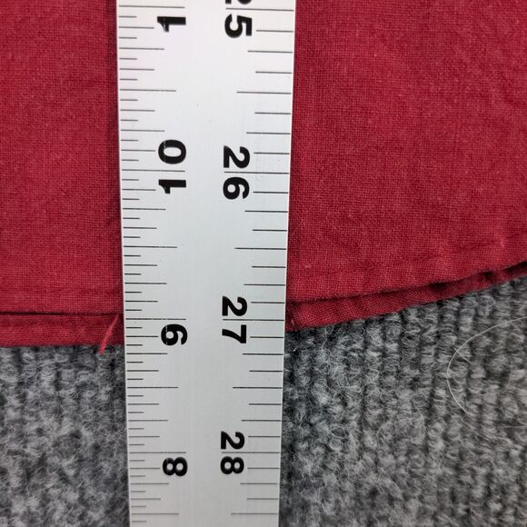 Lee Mens Button-Up Shirt Red Small Long Sleeve Chest Pocket Vented Curved Hem - Picture 11 of 12